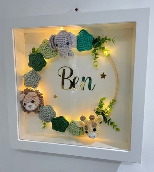 Enfeite Porta Maternidade com Luz de Led