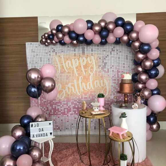 Decoração Efeito Lantejoula/ 15 Anos/happy Birthday -aluguel