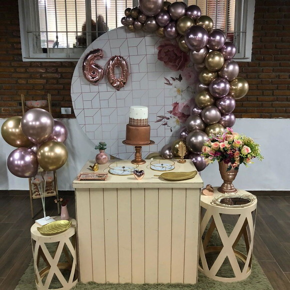 Decoração Idade Adulto/noivado/casamento- Rose Gold -aluguel