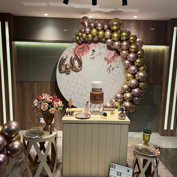 Decoração Idade Adulto/noivado/casamento- Rose Gold -aluguel