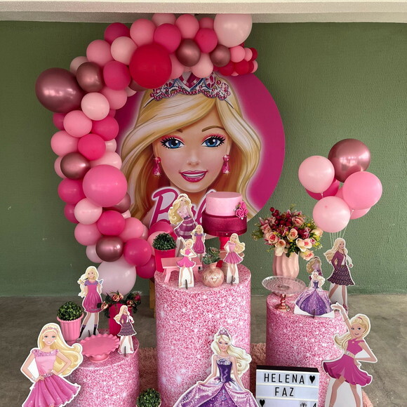 Mesa de Decoração Barbie - Aluguel