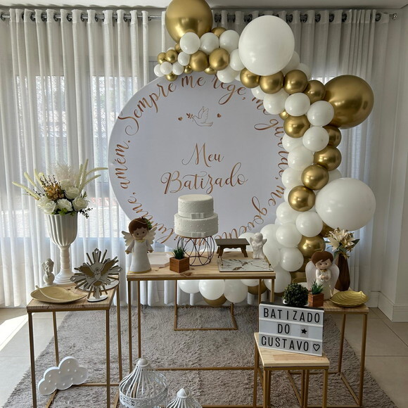 Mesa de Decoração Batizado - Aluguel
