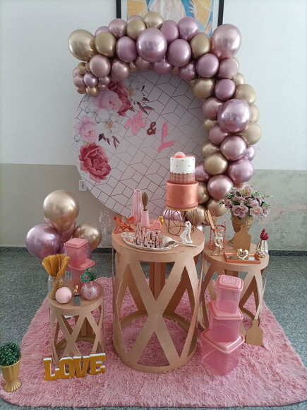 Mesa de Decoração Chá de Cozinha - Aluguel
