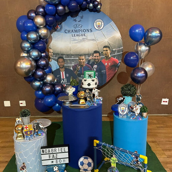 Mesa de Decoração Champions/ Liga dos Campeões - Aluguel