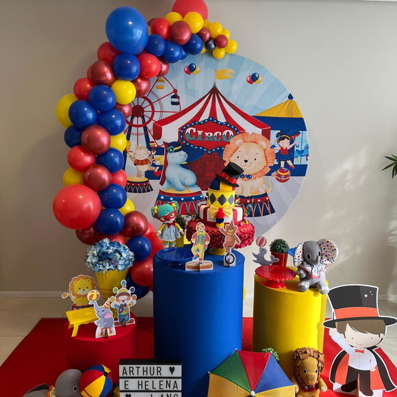 Mesa de Decoração Circo - Aluguel