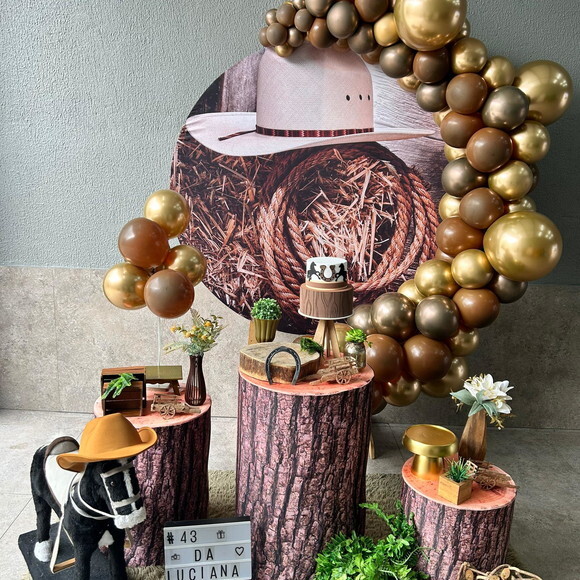 Mesa de Decoração Country/ Cowboy - Aluguel