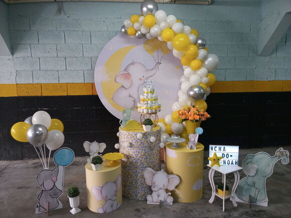 Mesa de Decoração Elefantinhos - Aluguel