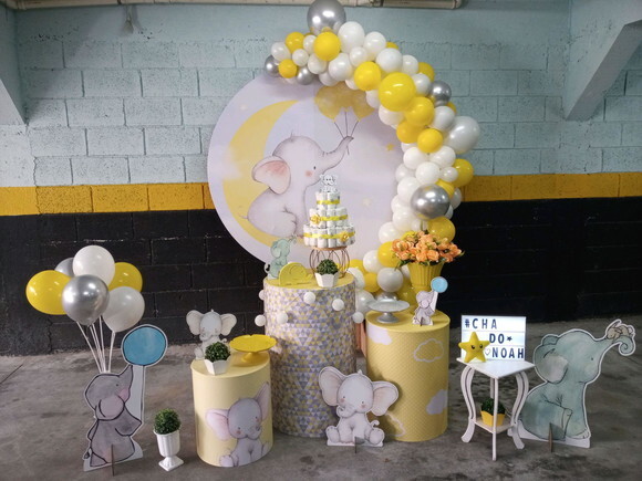Mesa de Decoração Elefantinhos - Aluguel