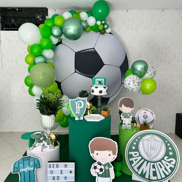 Mesa de Decoração Futebol Palmeiras - Aluguel