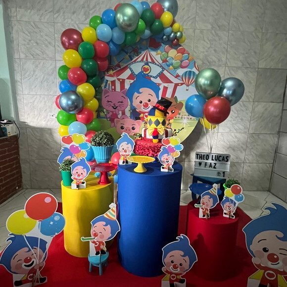 Mesa de Decoração Palhaço Plim Plim - Aluguel