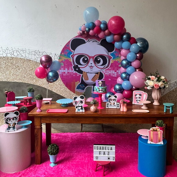 Mesa de Decoração Panda/ Luluca - Aluguel