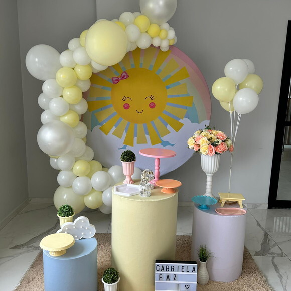 Mesa de Decoração Primeira Volta ao Sol - Aluguel