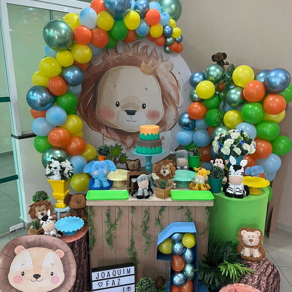 Mesa de Decoração Safari Baby - Aluguel