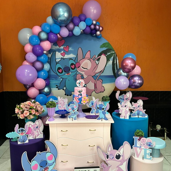 Mesa de Decoração Stitch e Angel - Aluguel