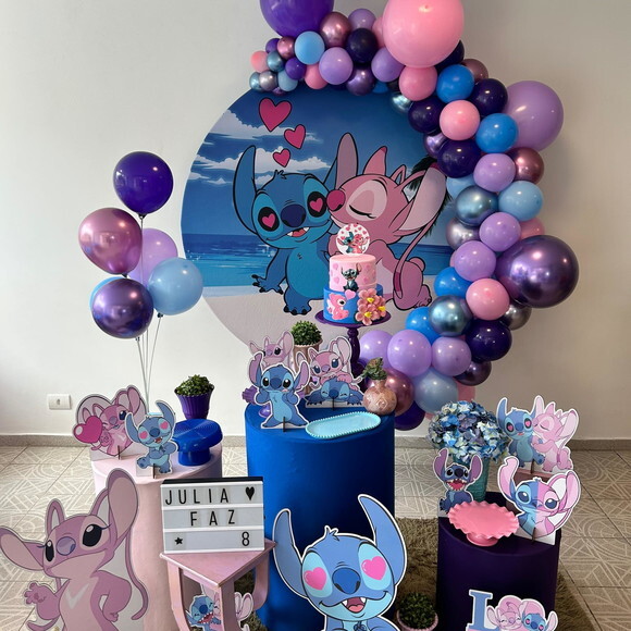 Mesa de Decoração Stitch e Angel - Aluguel