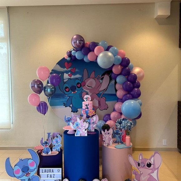 Mesa de Decoração Stitch e Angel - Aluguel