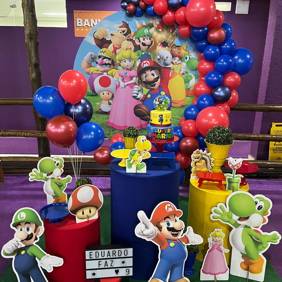 Mesa de Decoração Super Mário Bros - Aluguel