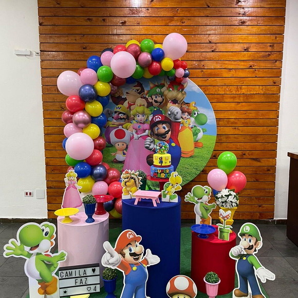Mesa de Decoração Super Mário Bros - Aluguel