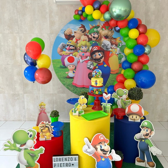 Mesa de Decoração Super Mário Bros - Aluguel