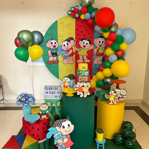 Mesa de Decoração Turma da Monica - Aluguel