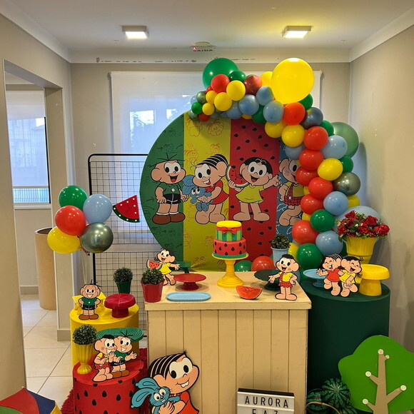 Mesa de Decoração Turma da Monica - Aluguel