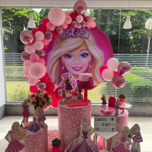 Mesa de Decoração Barbie - Aluguel