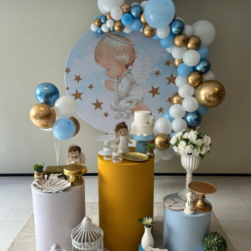 Mesa de Decoração Batizado/anjo - Aluguel