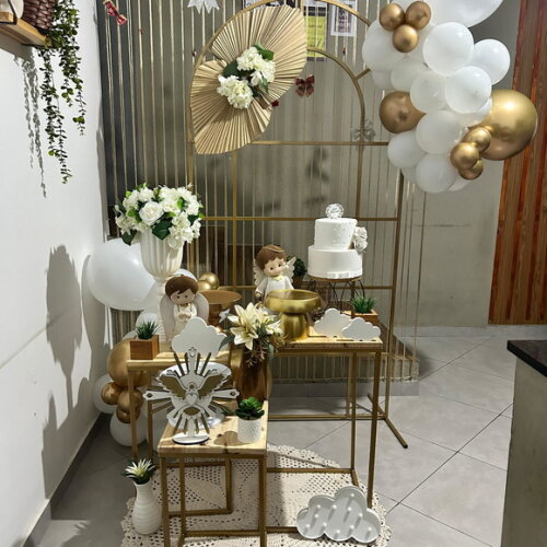 Mesa de Decoração Batizado/anjo - Aluguel