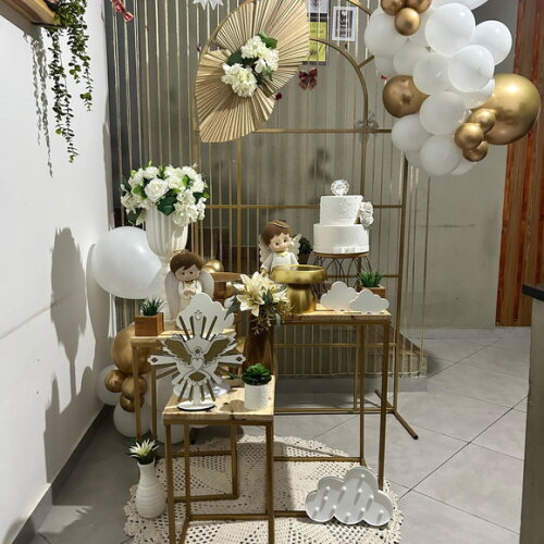 Mesa de Decoração Batizado/anjo - Aluguel