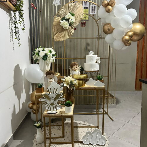 Mesa de Decoração Batizado/anjo - Aluguel