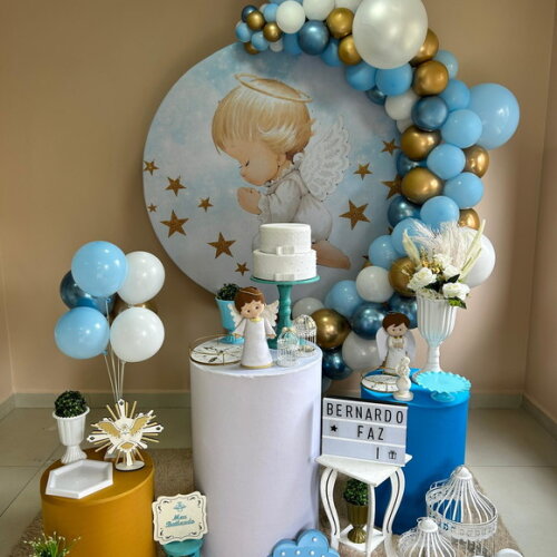 Mesa de Decoração Batizado/anjo - Aluguel
