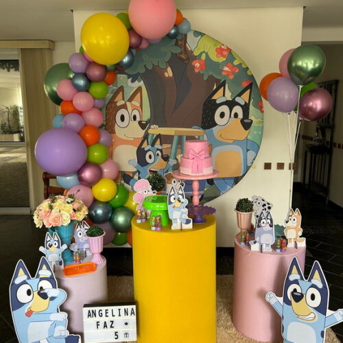 Mesa de Decoração Bluey - Aluguel
