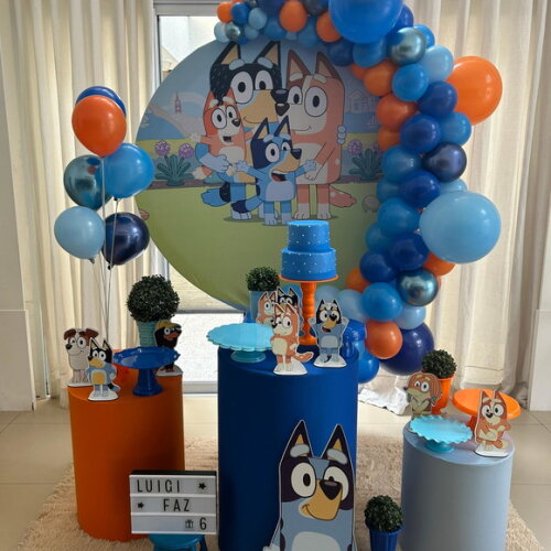Mesa de Decoração Bluey - Aluguel