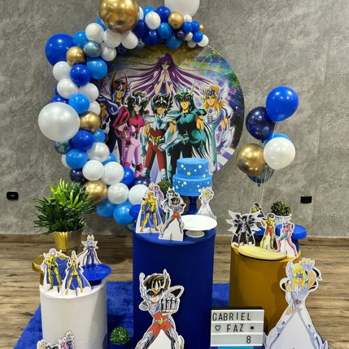 Mesa de Decoração Cavaleiros do Zodíaco - Aluguel