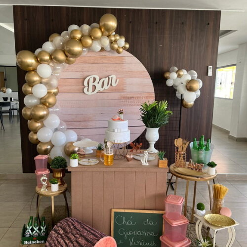 Mesa de Decoração Chá de Cozinha - Aluguel