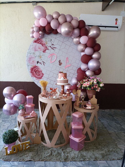 Mesa de Decoração Chá de Cozinha - Aluguel