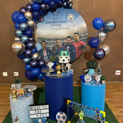 Mesa de Decoração Champions/ Liga dos Campeões - Aluguel