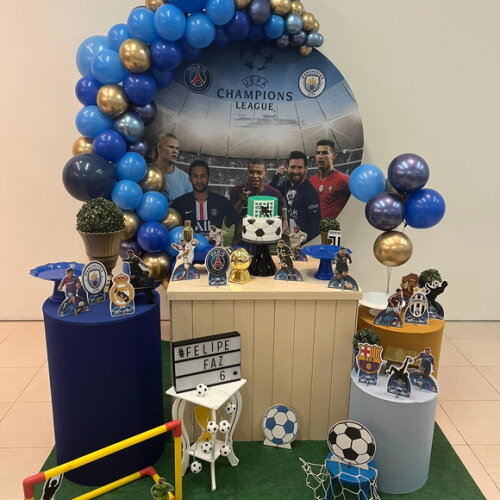 Mesa de Decoração Champions/ Liga dos Campeões - Aluguel
