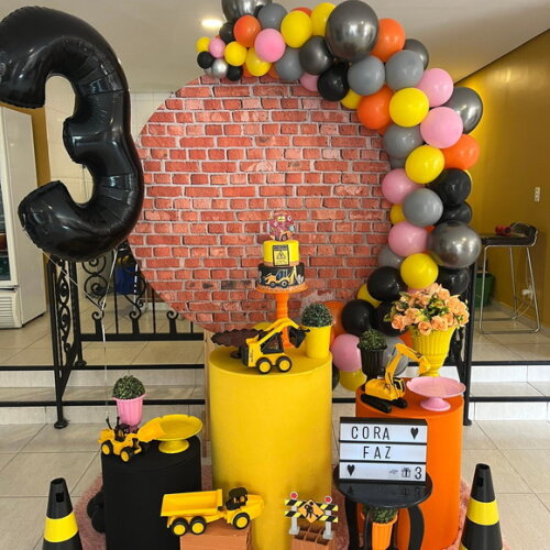 Mesa de Decoração Construção Civil - Aluguel
