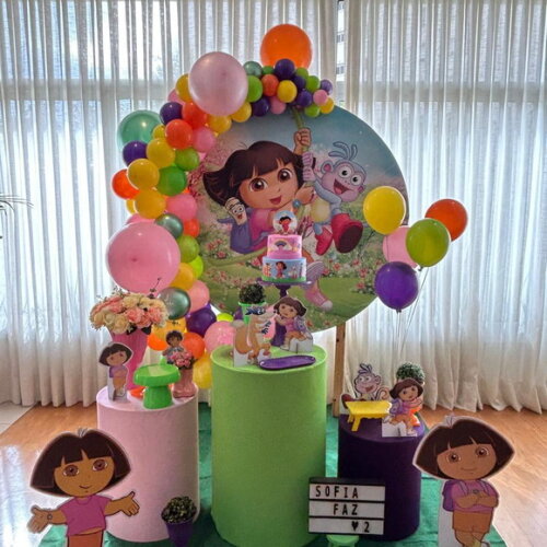Mesa de Decoração Dora Aventureira - Aluguel