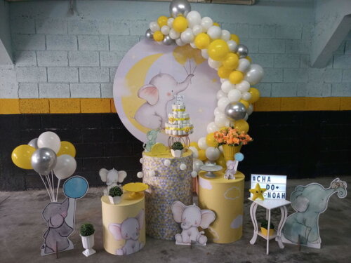 Mesa de Decoração Elefantinhos - Aluguel