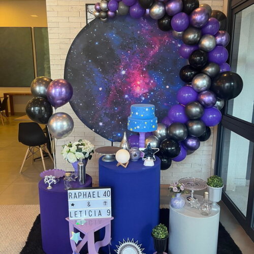Mesa de Decoração Espaço/ Galáxia - Aluguel