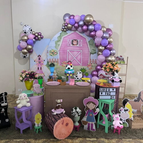 Mesa de Decoração Fazendinha - Aluguel