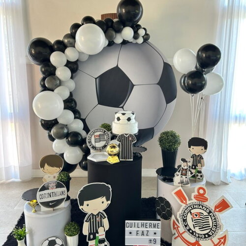 Mesa de Decoração Futebol Corinthian - Aluguel