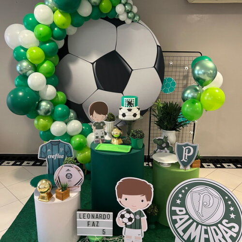 Mesa de Decoração Futebol Palmeiras - Aluguel