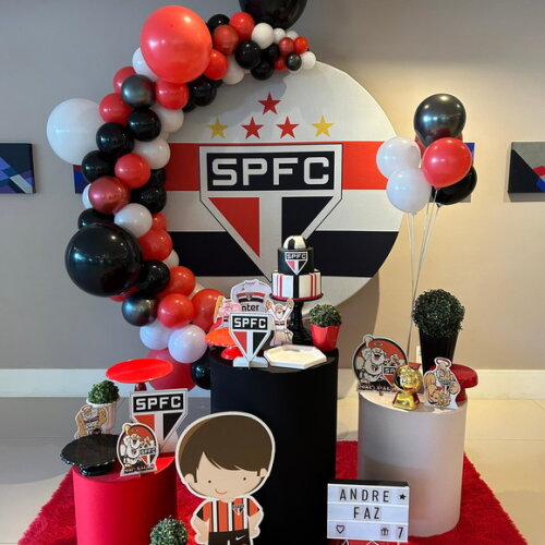 Mesa de Decoração Futebol Spfc/ São Paulo - Aluguel