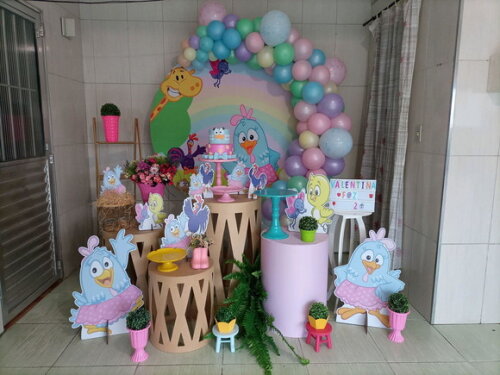 Mesa de Decoração Galinha Pintadinha - Aluguel
