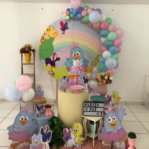 Mesa de Decoração Galinha Pintadinha - Aluguel