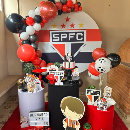 Mesa de Decoração Futebol Spfc/ São Paulo - Aluguel