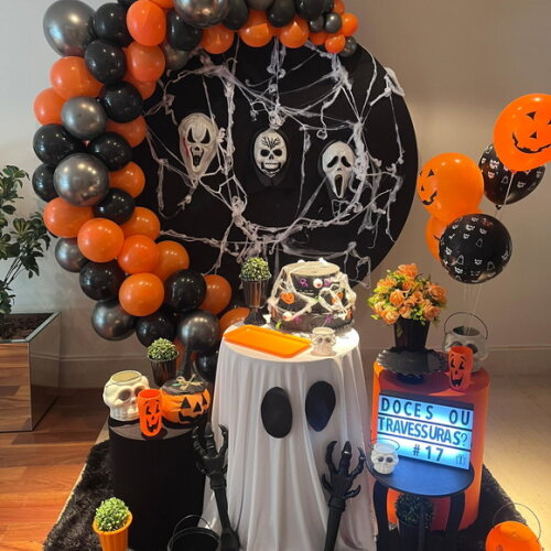 Mesa de Decoração Halloween - Aluguel